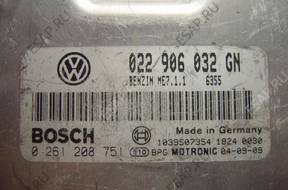БЛОК УПРАВЛЕНИЯ /БЛОК УПРАВЛЕНИЯДВИГАТЕЛЯ 022906032GN BOSCH 0261208751