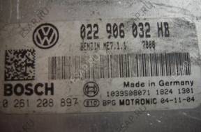 БЛОК УПРАВЛЕНИЯ /БЛОК УПРАВЛЕНИЯДВИГАТЕЛЯ 022906032HB BOSCH 0261208897