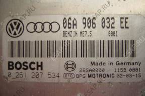 БЛОК УПРАВЛЕНИЯ /БЛОК УПРАВЛЕНИЯДВИГАТЕЛЯ 06A906032EE BOSCH 0261207534