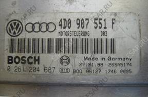 БЛОК УПРАВЛЕНИЯ /БЛОК УПРАВЛЕНИЯДВИГАТЕЛЯ 4D0907551F BOSCH 0261204687