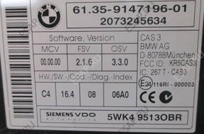 БЛОК УПРАВЛЕНИЯ BMW 6135-9147196-01 5WK49513OBR 2008 год,