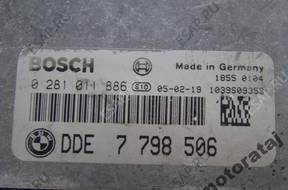 БЛОК УПРАВЛЕНИЯ BMW 730D E65 E66 0281011886 DDE7798506