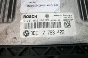 БЛОК УПРАВЛЕНИЯ   BMW 7798422 0281012190 DZKIE