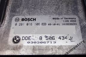 БЛОК УПРАВЛЕНИЯ BMW E87 2.0 ДИЗЕЛЬ 8506434 0281016106