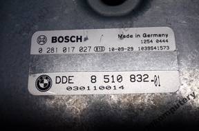 БЛОК УПРАВЛЕНИЯ BMW E90 2.0D 8510832 0281017027