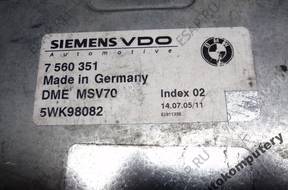 БЛОК УПРАВЛЕНИЯ BMW E90 3.0 БЕНЗИН 7560351 5wk98082