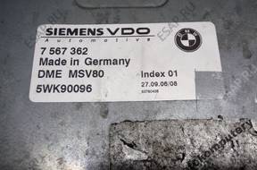 БЛОК УПРАВЛЕНИЯ BMW E90 3.0 БЕНЗИН 7567362 5wk90096