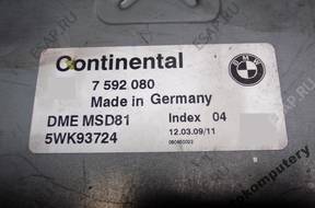 БЛОК УПРАВЛЕНИЯ BMW E90 3.0 БЕНЗИН 7592080 5wk93724