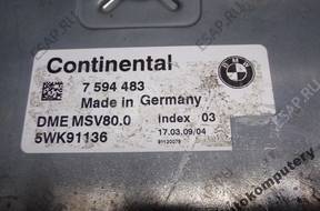 БЛОК УПРАВЛЕНИЯ BMW E90 3.0 БЕНЗИН 7594483 5wk91136