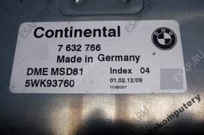 БЛОК УПРАВЛЕНИЯ BMW E90 3.0 БЕНЗИН 7632766 5wk93760
