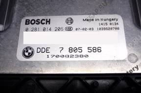 БЛОК УПРАВЛЕНИЯ BMW E90 3.0D 7805586 0281014206