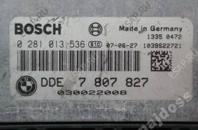 БЛОК УПРАВЛЕНИЯ BMW E90 E87 2.0D 0281013536 DDE 7807827