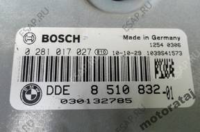 БЛОК УПРАВЛЕНИЯ BMW E90 E91 1.8D 0281017027 DDE8510832