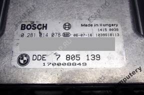 БЛОК УПРАВЛЕНИЯ BMW E92 3.0 ДИЗЕЛЬ 7805139 0281014078