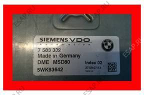 БЛОК УПРАВЛЕНИЯ BMW E92 93 3.5   5WK93642 7583332