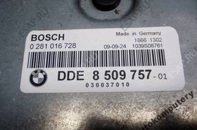 БЛОК УПРАВЛЕНИЯ BMW F01 3.0 ДИЗЕЛЬ 8509757 0281016728