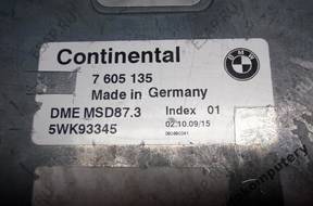 БЛОК УПРАВЛЕНИЯ BMW F01 6.0 V12 БЕНЗИН 7605135 5wk93345