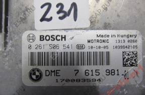 БЛОК УПРАВЛЕНИЯ BOSCH 0261S06541 BMW DME 7615981 PK ПО