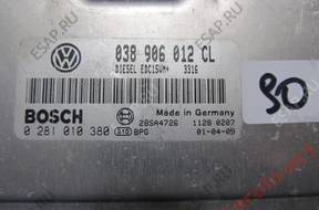 БЛОК УПРАВЛЕНИЯ BOSCH 0281010380 VW 038906012CL