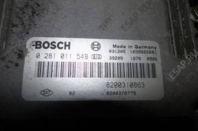БЛОК УПРАВЛЕНИЯ BOSCH 0281011549 RENAULT 1.9 DCI 3143