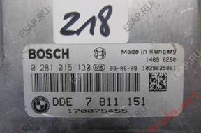 БЛОК УПРАВЛЕНИЯ BOSCH 0281015130 BMW DDE 7811151 PK ПО