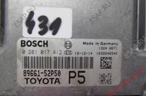 БЛОК УПРАВЛЕНИЯ BOSCH 0281017412 TOYOTA 89661-52P50 P5