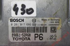 БЛОК УПРАВЛЕНИЯ BOSCH 0281017606 TOYOTA 89661-52P60 PK