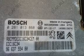 БЛОК УПРАВЛЕНИЯ BSI КОМПЛЕКТ CITROEN C3 1.6 HDI  0281013868