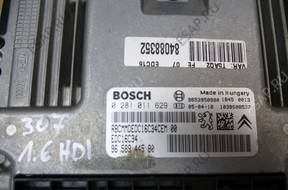 БЛОК УПРАВЛЕНИЯ BSI КОМПЛЕКТ PEUGEOT 307 1.6 HDI 0281011629