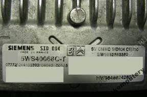 БЛОК УПРАВЛЕНИЯ C2 C3 sid804 5ws40068ct 9652888580 БЕЗ КОДА