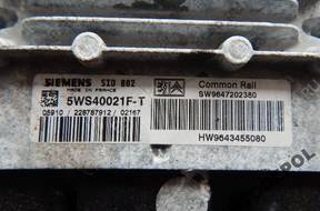 БЛОК УПРАВЛЕНИЯ C3 5WS40021F-T SW9647202380 HW9643455080