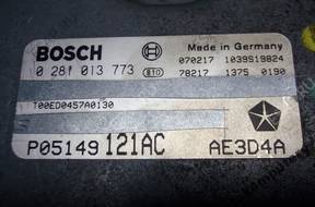 БЛОК УПРАВЛЕНИЯ CHRYSLER 300C p05149121ac 0281013773
