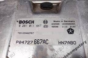 БЛОК УПРАВЛЕНИЯ CHRYSLER p04727667ac 0281011447