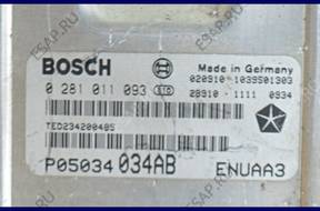 БЛОК УПРАВЛЕНИЯ CHRYSLER PT CRUISER 2.2 CRD 0281011093