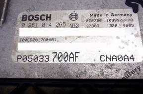 БЛОК УПРАВЛЕНИЯ CHRYSLER SEBRING p05033700af 0281014265