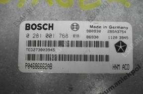 БЛОК УПРАВЛЕНИЯ CHRYSLER VOYAGER   0 281 001 768