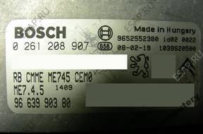 БЛОК УПРАВЛЕНИЯ CITROEN C2 1.6 9663990380 0261208907 +KOD