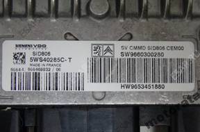 БЛОК УПРАВЛЕНИЯ CITROEN C2 C3 1.4HDI 5WS40285CT SID806