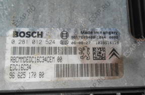 БЛОК УПРАВЛЕНИЯ CITROEN C3 1,4 HDI 0281012524