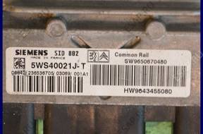 БЛОК УПРАВЛЕНИЯ CITROEN C3 1.4 5WS40021J-T SW9650670480