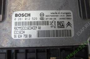 БЛОК УПРАВЛЕНИЯ CITROEN C3 1.4 HDI  0281012529
