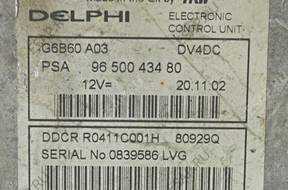БЛОК УПРАВЛЕНИЯ   CITROEN C3 1.4 HDI 9650043480