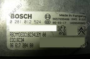 БЛОК УПРАВЛЕНИЯ CITROEN C3 9661728480 0281012524 +KOD
