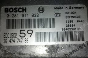 БЛОК УПРАВЛЕНИЯ CITROEN C8 2.0 HDI 0281011032 9647474780