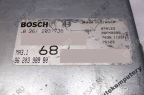 БЛОК УПРАВЛЕНИЯ CITROEN SAXO 1.1 9620398980 0261203736