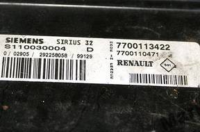 БЛОК УПРАВЛЕНИЯ CLIO 2 II 1.6 16V S110030004D БЕЗ КОДА