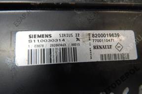 БЛОК УПРАВЛЕНИЯ   CLIO II 1.4 8V S110030314