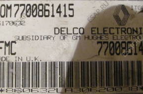 БЛОК УПРАВЛЕНИЯ DELCO RENAULT CLIO 1.2 1.4 7700861415