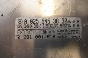 БЛОК УПРАВЛЕНИЯ ДВИГАТЕЛЕМ 0 281 001 818 A025 545 3832