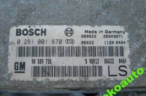 БЛОК УПРАВЛЕНИЯ ДВИГАТЕЛЕМ 0281001670 OPEL ASTRA II 2.0 D